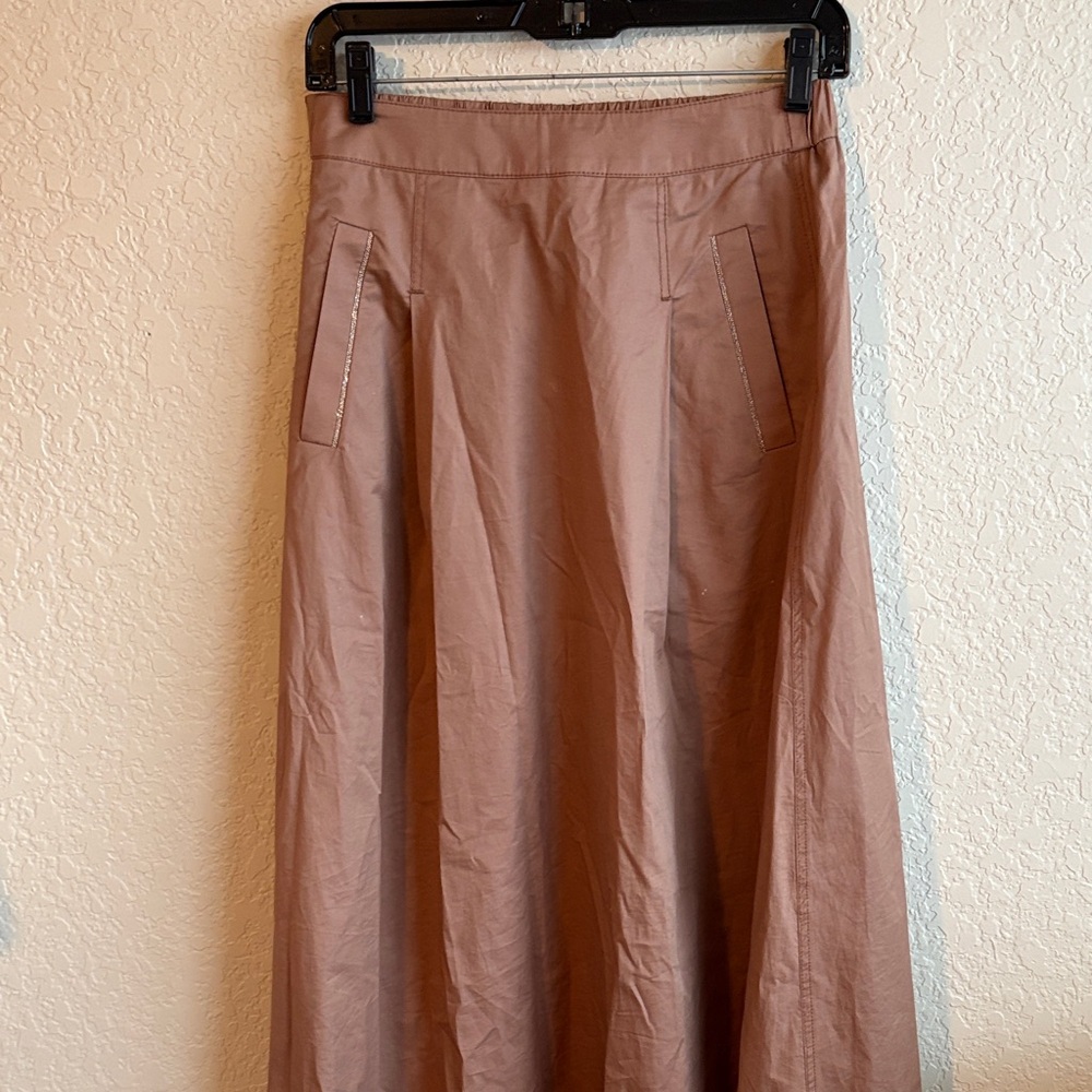 Peserico A-Line Skirt in Warm Brown